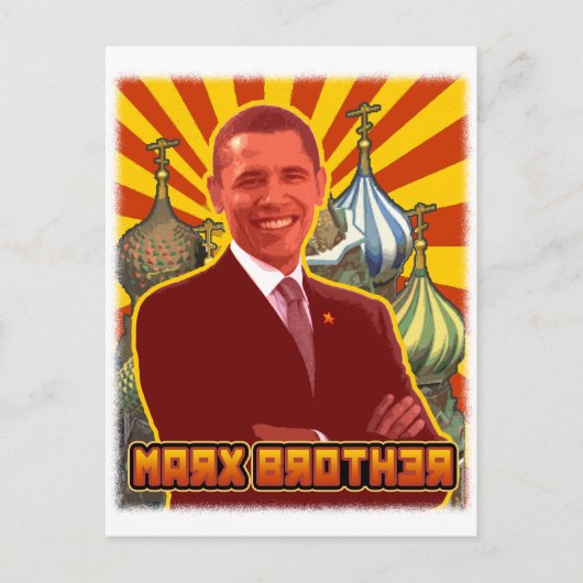 Barack Obama, broer van Marx Briefkaart (Voorkant)