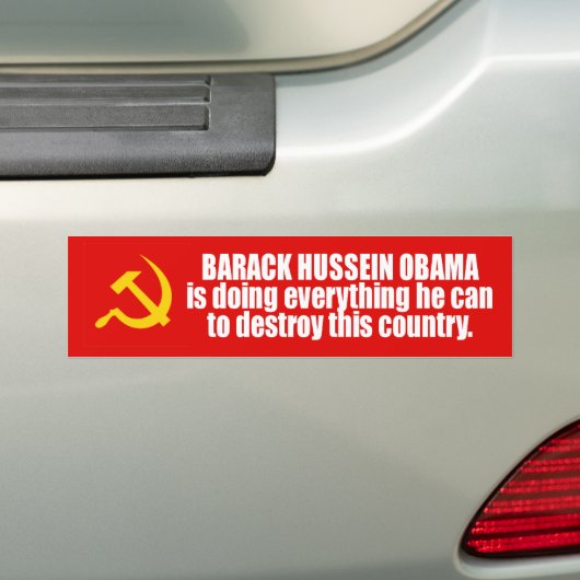 Barack Obama Bumpersticker (Op auto)