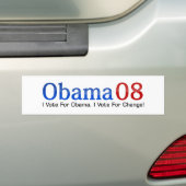 Barack Obama Bumpersticker (Op auto)