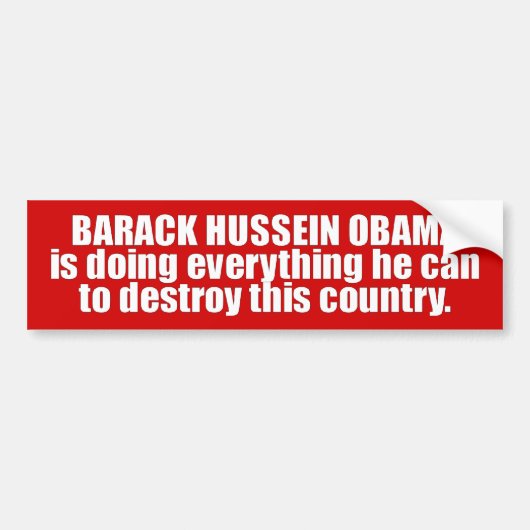 Barack Obama Bumpersticker (Voorkant)
