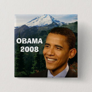 barack-obama.button 1jpg, OBAMA2008 Vierkante Button 5,1 Cm