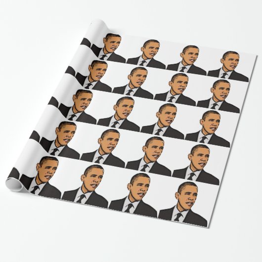 barack obama cadeaupapier (Uitgerold)