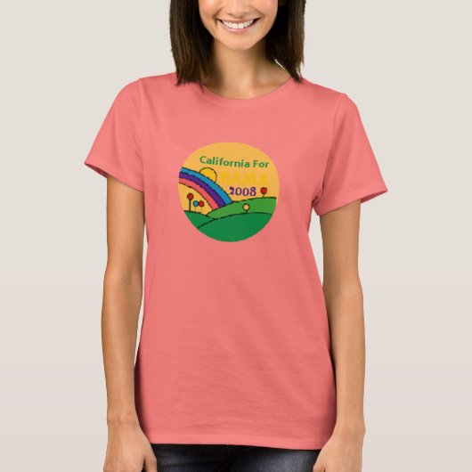Barack Obama California Rainbow T-shirt (Voorkant)