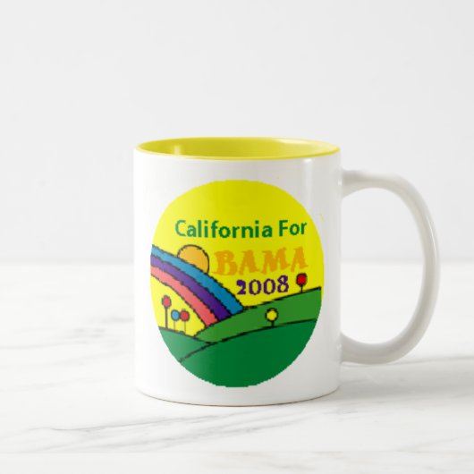 Barack Obama California Rainbow Tweekleurige Koffiemok (Rechts)