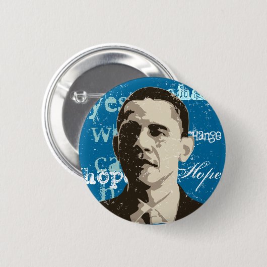 Barack Obama Campaign Button (Voorkant /achterkant)