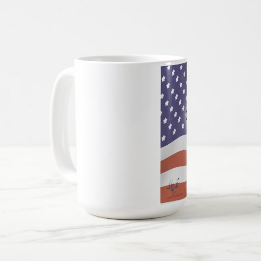 Barack Obama Cartoon Mok Vlag (Voorkant links)