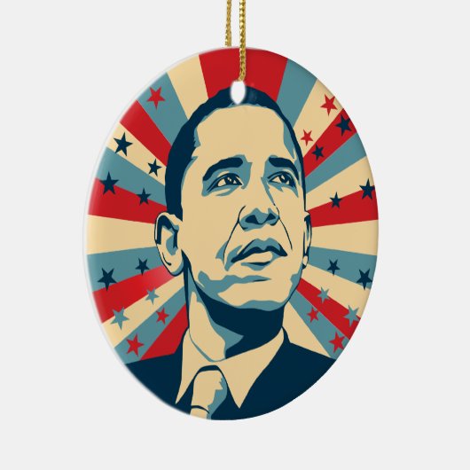 Barack Obama Ceramic Ornament (Rechts)