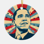 Barack Obama Ceramic Ornament (Voorkant)