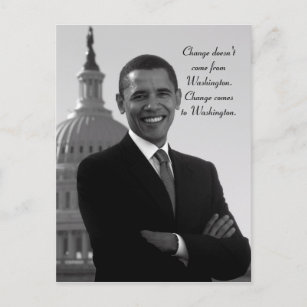 Barack Obama Change Briefkaart