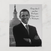 Barack Obama Change Briefkaart (Voorkant)