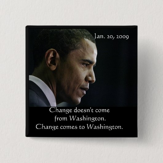 Barack Obama Change Button (Voorkant)