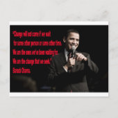 Barack Obama Change quote Briefkaart (Voorkant)