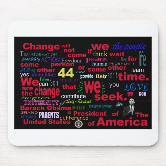 Barack Obama Change quote Muismat (Voorkant)