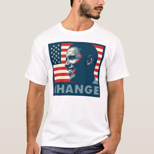 Barack Obama CHANGE T-shirt (Voorkant)