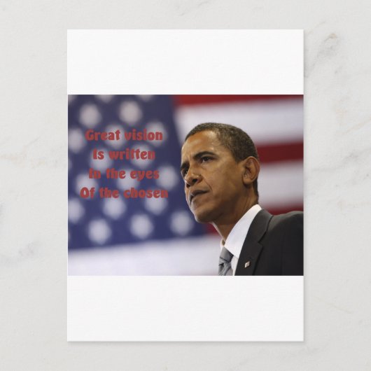 Barack Obama Chosen Briefkaart (Voorkant)