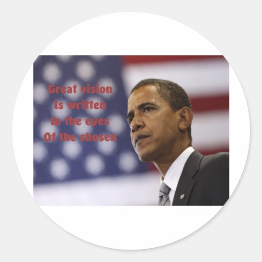 Barack Obama Chosen Ronde Sticker (Voorkant)