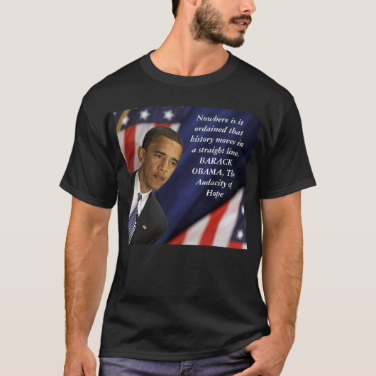 Barack Obama Citaat over geschiedenis T-shirt (Voorkant)