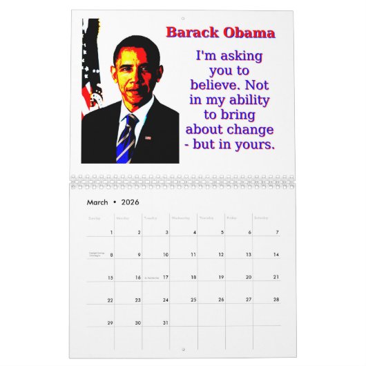 Barack Obama citeert kalender (Mar 2026)