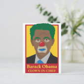 Barack Obama Clown Briefkaart (Staand voorkant)