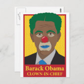 Barack Obama Clown Briefkaart (Voorkant / Achterkant)