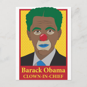Barack Obama Clown Briefkaart