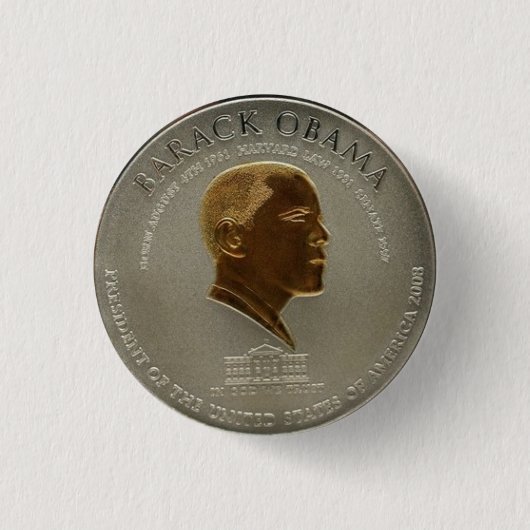 Barack Obama Coin Button (Voorkant)