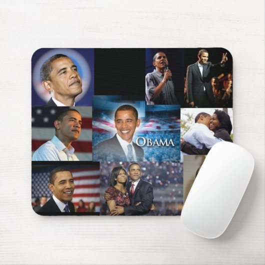 Barack Obama Collage Muismat (Met muis)