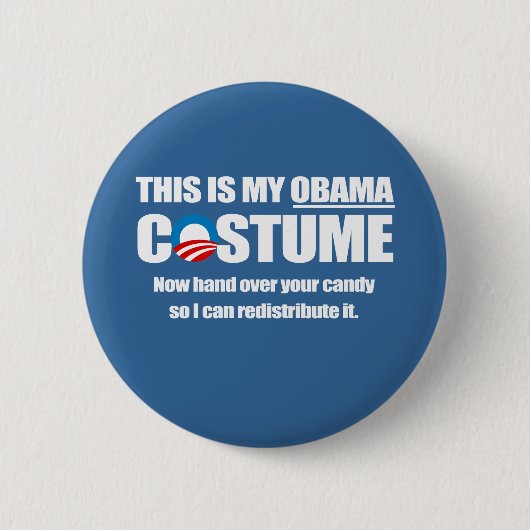 Barack Obama Costume Ronde Button 5,7 Cm (Voorkant)