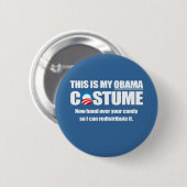 Barack Obama Costume Ronde Button 5,7 Cm (Voorkant /achterkant)