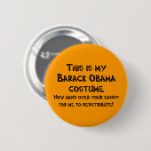 Barack Obama Costume Ronde Button 5,7 Cm (Voorkant /achterkant)
