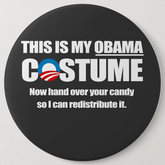 Barack Obama Costume Ronde Button 6,0 Cm (Voorkant)