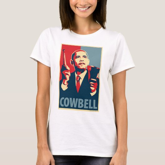 Barack Obama - Cowbell: OHP Dames Top (Voorkant)
