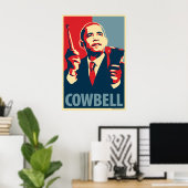 Barack Obama - Cowbell: OHP Poster (Thuiskantoor)