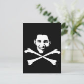 Barack Obama Crossbones Briefkaart (Staand voorkant)