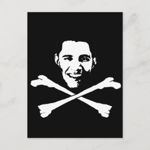 Barack Obama Crossbones Briefkaart