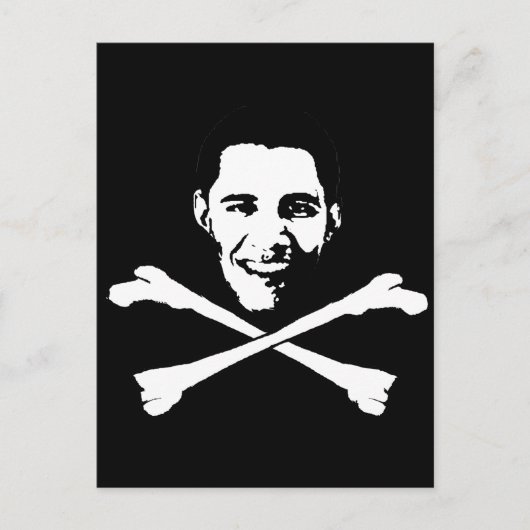 Barack Obama Crossbones Briefkaart (Voorkant)