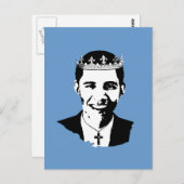 Barack Obama Crown en Cross Briefkaart (Voorkant / Achterkant)