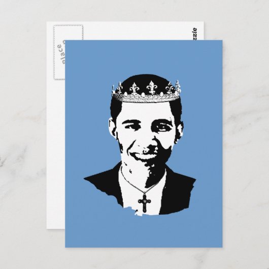 Barack Obama Crown en Cross Briefkaart (Voorkant / Achterkant)