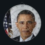 Barack Obama Dartboard Dartbord<br><div class="desc">Anti-grote regering presidentiële portret van Barack Obama.</div>