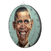 Barack Obama Dartboard Dartbord (Voorkant Rechts)