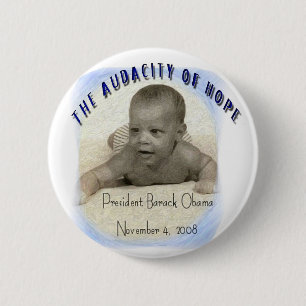 BARACK OBAMA: DE AUDACITEIT VAN HOPEROND RONDE BUTTON 5,7 CM