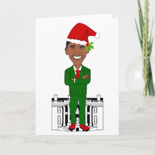 barack obama de Kerstman Feestdagen Kaart
