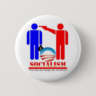 Barack Obama de socialist Ronde Button 5,7 Cm