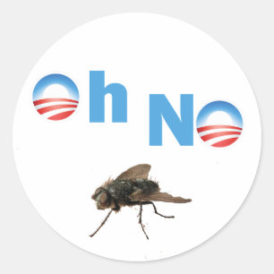 Barack Obama de Vliegenmoordenaar Ronde Sticker