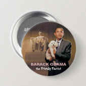 Barack Obama, de vriendschappelijke fascist Ronde Button 7,6 Cm (Voorkant /achterkant)