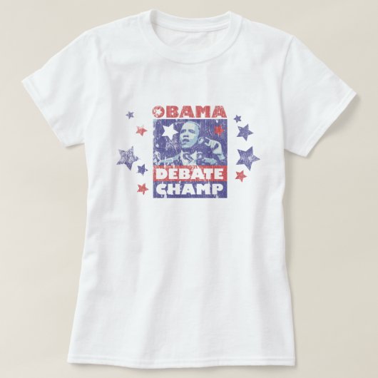Barack Obama Debate Champ T-shirt (Design voorkant)
