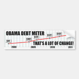 Barack Obama Debt Meter Bumpersticker