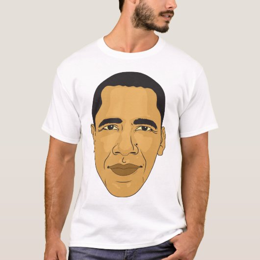 Barack Obama Digital Face Illustration T-shirt (Voorkant)