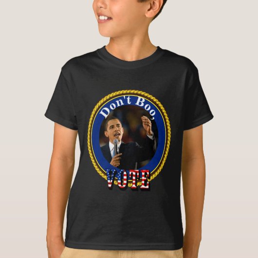 Barack Obama Dont Boo Vote  T-shirt (Voorkant)