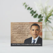 Barack Obama, eed of Kantoor Briefkaart (Staand voorkant)